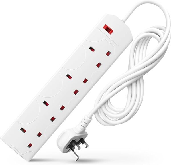 DESIRETECH White Electric Extension Lead
